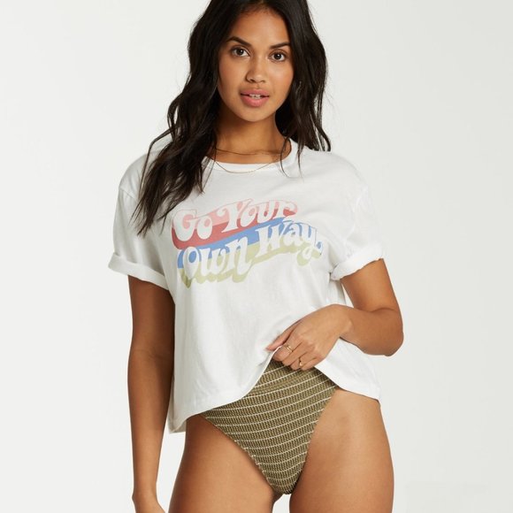 Billabong Striped High Waisted Bikini Bottoms - Picture 5 of 8